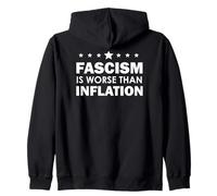 Resist Fascism is Worse Than Inflation Anti-Fascism No Kings Zip Hoodie