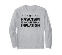 Resist Fascism is Worse Than Inflation No Kings Anti-Fascism Long Sleeve T-Shirt