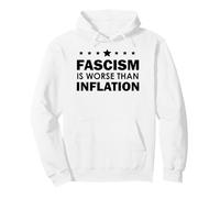 Resist Fascism is Worse Than Inflation No Kings Anti-Fascism Pullover Hoodie