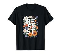 Resist Floral Protest Feminist Political Women Anti-Trum T-Shirt