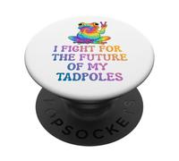 Resist for the Tadpoles Colorful Frog Comes in Peace PopSockets Adhesive PopGrip