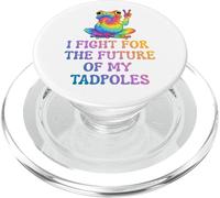Resist for the Tadpoles Colorful Frog Comes in Peace PopSockets PopGrip for MagSafe