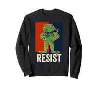 Resist Frog Bandana Funny Protest Equality Retro Sweatshirt