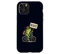 Resist Frog On Bicycle Funny Motivational Protest Sign Case for iPhone 11 Pro