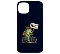 Resist Frog On Bicycle Funny Motivational Protest Sign Case for iPhone 13