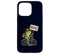 Resist Frog On Bicycle Funny Motivational Protest Sign Case for iPhone 15 Pro Max