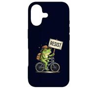 Resist Frog On Bicycle Funny Motivational Protest Sign Case for iPhone 17