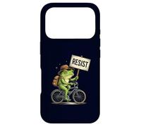 Resist Frog On Bicycle Funny Motivational Protest Sign Case for iPhone 17 Pro