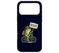 Resist Frog On Bicycle Funny Motivational Protest Sign Case for iPhone 17 Pro Max