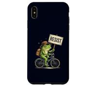 Resist Frog On Bicycle Funny Motivational Protest Sign Case for iPhone XS Max