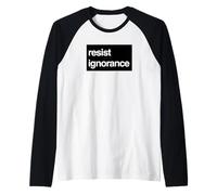 Resist Ignorance Protest - Knowledge Over Noise Raglan Baseball Tee