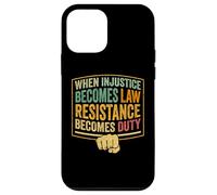 Resist injustice equality protest human rights quote vintage Case for iPhone 12 mini