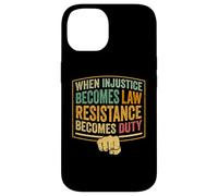 Resist injustice equality protest human rights quote vintage Case for iPhone 14