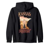 Resist Kansas Political Protest Zip Hoodie