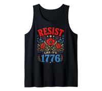 Resist Like It's 1776 Patriotic Floral US Tank Top