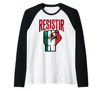Resist Mexico Gen Z Protest Against President Mexican Flag Raglan Baseball Tee