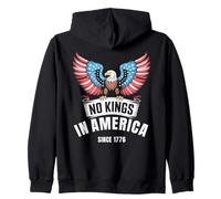 Resist NO KINGS IN AMERICA Eagle Humanity Protest Democracy Zip Hoodie