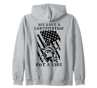 Resist No Kings in America We Have a Constitution Not a King Zip Hoodie