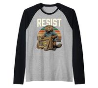 Resist Oregon Beaver Resistance | Human Rights Activist Raglan Baseball Tee