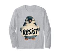 Resist Penguin Activism Graphic, I Stand With The Penguins Long Sleeve T-Shirt