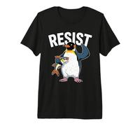Resist Penguin I Stand with The Penguins Funny Tariffs Meme Premium T-Shirt