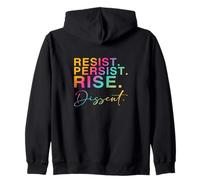 RESIST PERSIST. RISE. - DISSENT! Zip Hoodie