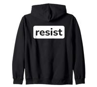 Resist Political Protest Pro Human Rights Minimalist Design Zip Hoodie