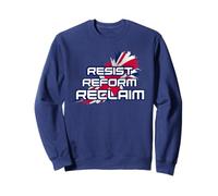 Resist Reform Reclaim - Bold UK Flag Protest Sweatshirt