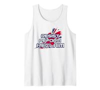 Resist Reform Reclaim - Bold UK Flag Protest Tank Top