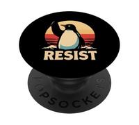 RESIST Retro Penguin Resistance PopSockets Adhesive PopGrip