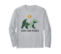 Resist Save Our Parks National Park Bear Nature Protection Long Sleeve T-Shirt