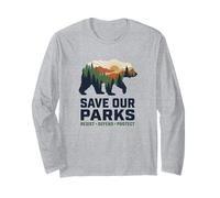 Resist Save Our Parks National Park Bear Nature Protection Long Sleeve T-Shirt