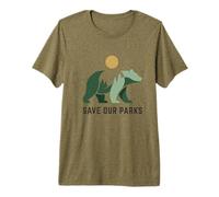 Resist Save Our Parks National Park Bear Nature Protection Premium T-Shirt