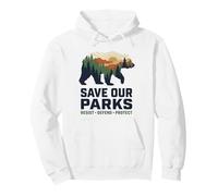 Resist Save Our Parks National Park Bear Nature Protection Pullover Hoodie