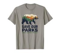 Resist Save Our Parks National Park Bear Nature Protection T-Shirt