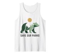 Resist Save Our Parks National Park Bear Nature Protection Tank Top