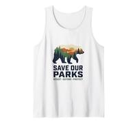 Resist Save Our Parks National Park Bear Nature Protection Tank Top