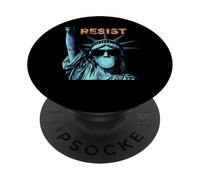 Resist Statue Liberty Bubblegum Equality Retro Edgy Protest PopSockets Adhesive PopGrip