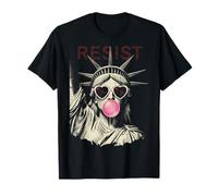 Resist Statue Liberty Bubblegum Equality Retro Edgy Protest T-Shirt