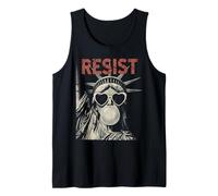 Resist Statue Liberty Bubblegum Equality Retro Edgy Protest Tank Top