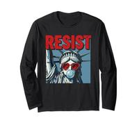 Resist Statue Liberty Bubblegum Protest Equality Long Sleeve T-Shirt