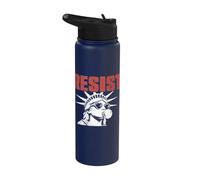Resist Statue Liberty Bubblegum Protest Equality Men Women Stainless Steel Insulated Water Bottle