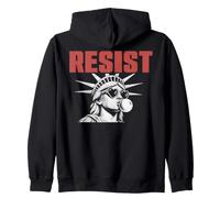 Resist Statue Liberty Bubblegum Protest Equality Men Women Zip Hoodie