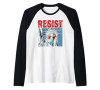 Resist Statue Liberty Bubblegum Protest Equality Raglan Baseball Tee