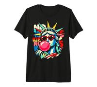 Resist Statue Liberty Cat Equality Retro Edgy Subtle Protest Premium T-Shirt
