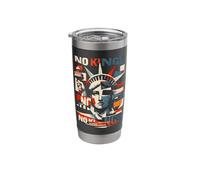 Resist Statue Liberty Cat Equality Retro Edgy Subtle Protest Stainless Steel Insulated Tumbler