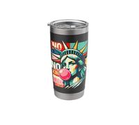 Resist Statue Liberty Cat Equality Retro Edgy Subtle Protest Stainless Steel Insulated Tumbler