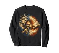 Resist Statue Liberty Cat Equality Retro Edgy Subtle Protest Sweatshirt
