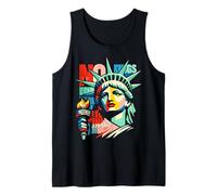Resist Statue Liberty Cat Equality Retro Edgy Subtle Protest Tank Top
