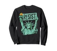 Resist Statue of Liberty Activist Political Protest Sweatshirt